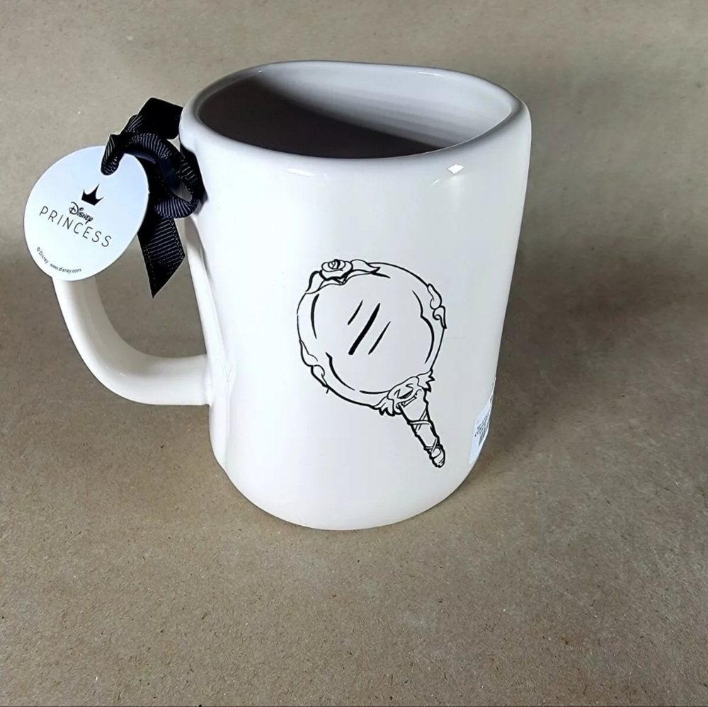 New Release Rae Dunn Mug TRUE BEAUTY and the Beast Disney Princess 2-Sided Mug